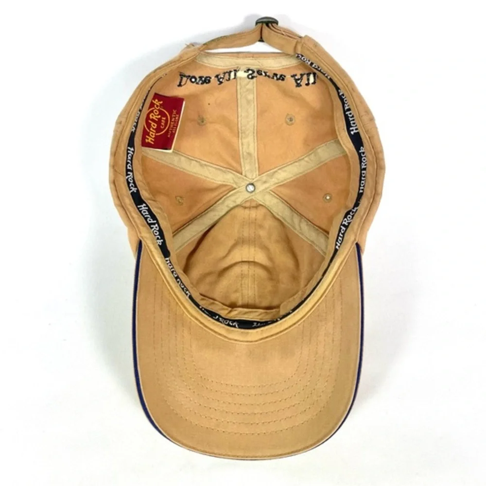 Hard Rock Cafe Cayman Islands 2010 Tan Strapback Hat OSFA